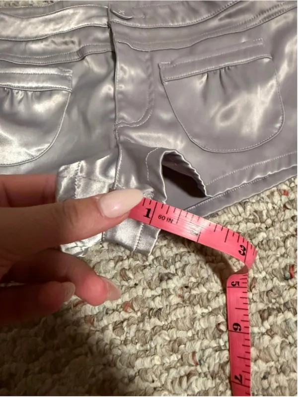 Jaded London Ballet Satin Mini Micro Short in Gray- Size US 2 - Image 7