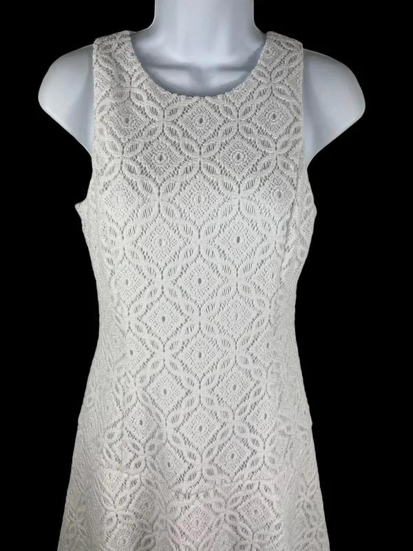 Lilly Pulitzer White Lace Fully Lined Sleeveless A-line Resort Dress XS Coastal - Image 2