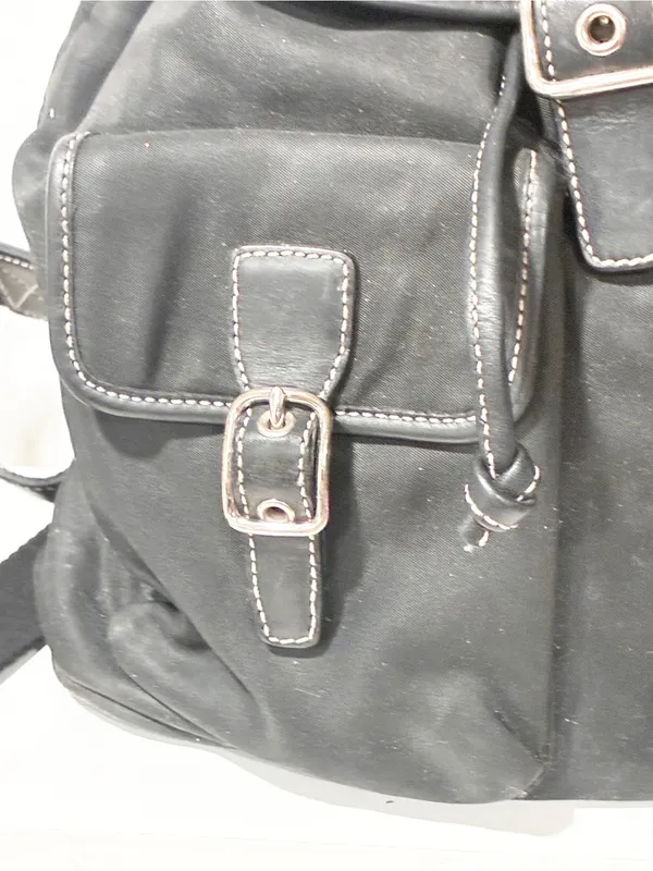 Vintage COACH Black Nylon Leather Trim Backpack Bag 4290 - Image 2