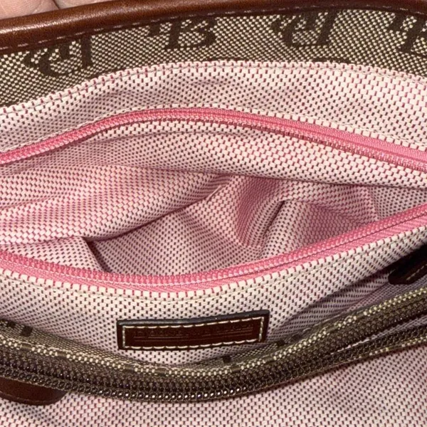 Vintage Dooney & Bourke Y2K Old Money Classic Leather Canvas Satchel Bag‎ Purse - Image 13