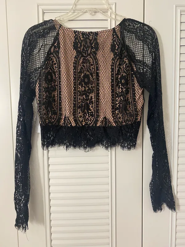 Charlotte Russe Black lace shirt - Image 2