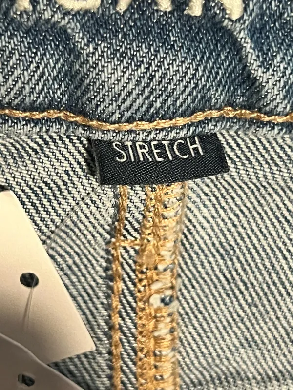 Womens sz8 NWT American Eagle High-Waisted Denim Mini Skirt Light Wash Raw Hem - Image 10