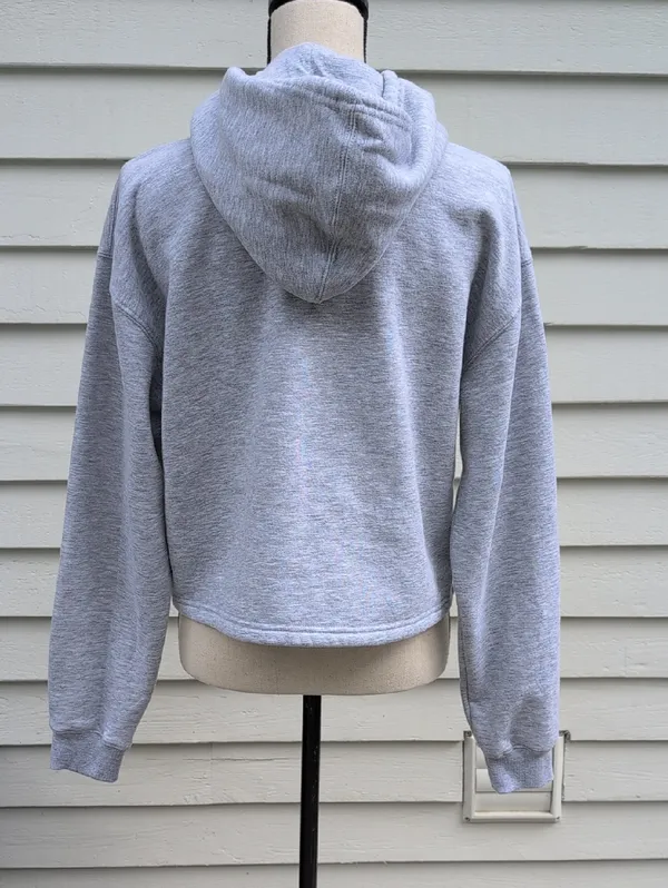 NBA Boston Celtics Grey Cropped Hoodie - Image 5