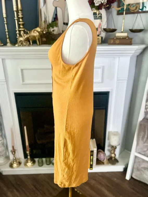 No Boundaries Dark Yellow Dress, Size L Women’s, Boho Chic - Image 3