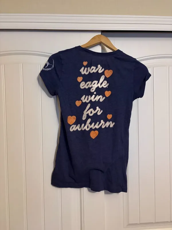 Auburn War Eagles T Shirt Medium Victoria's Secret Pink Collegiate Collection - Image 2