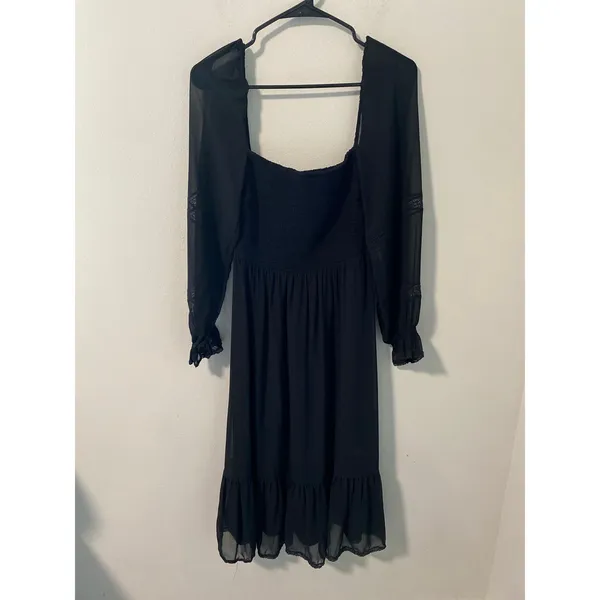 Wilfred Tempest Smocked Dress Black Size Small - Image 2