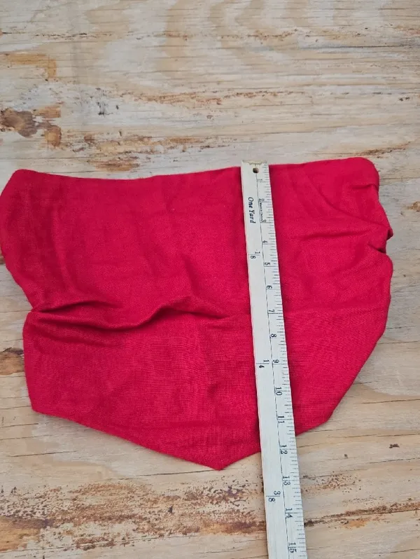 Reformation Red Linen Strapless Tube Top Size 4 - Image 4