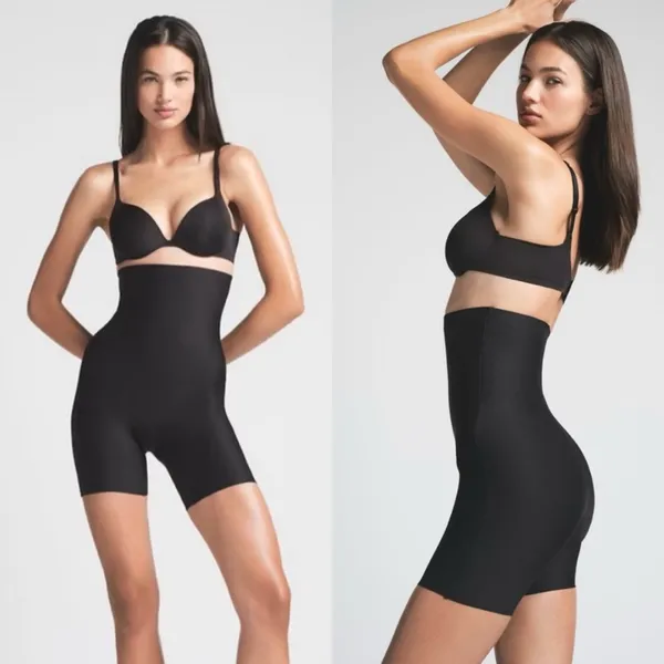 Skims Body Core Sculpt High Waisted mid thigh Short NWT Sz L Onyx Shapewear $80 - Image 2