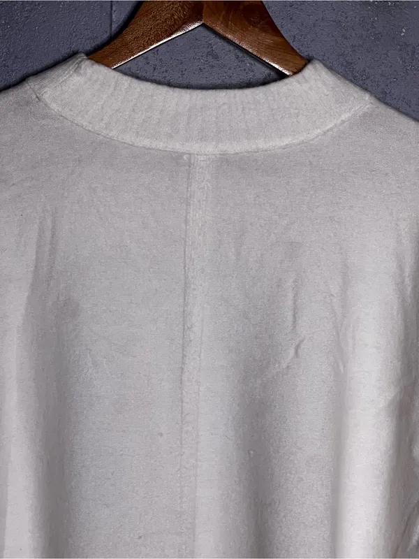 Free People Phoebe Pullover Sweater Size M Oversized Tunic in Ivory - Image 7