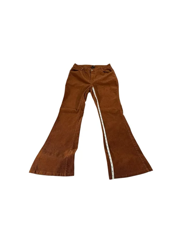 Windsor Brown Corduroy Flare Pants Womens L Bell Bottom 70s Y2K Boho - Image 7