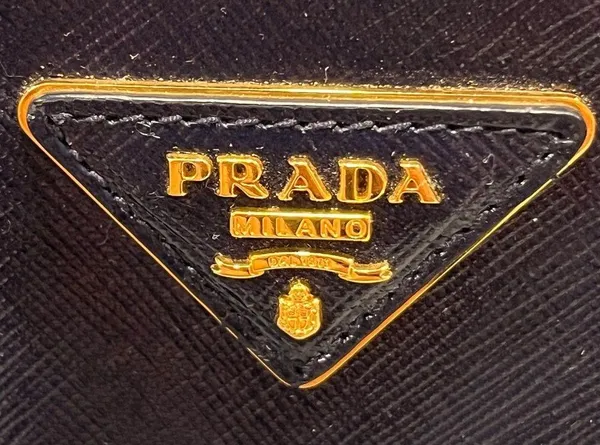 Prada Navy Blue Patent Saffiano Vernice Shoulder Bag Purse - Image 7