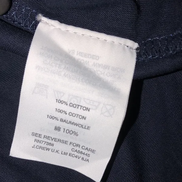 J CREW size medium navy blue ruffle top - Image 6