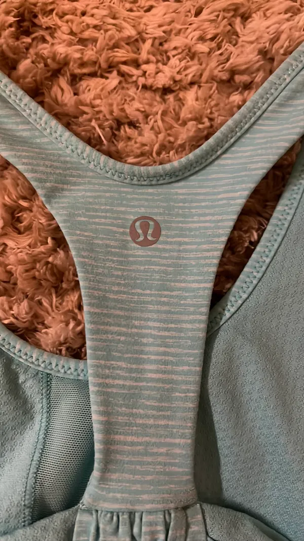 Lululemon Blue And White Striped Tank Top - Image 3