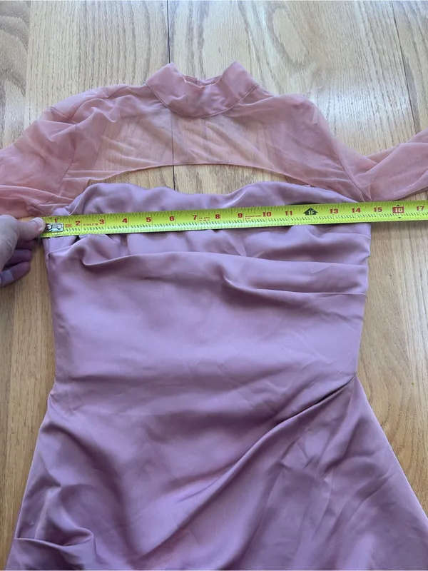 ALIAVA ALIEVA Maya Mini Dress Pink‎ Size XS NWT Cocktail Party Silk Corset Top - Image 9