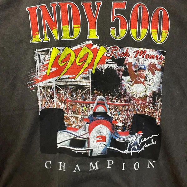 1991 Indy 500 Champion Rick Mears T-Shirt 2XL - Image 2