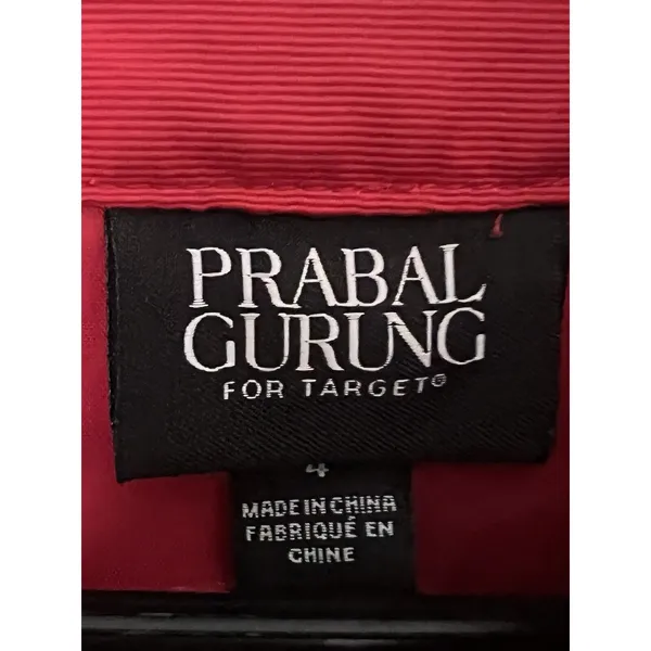 Prabal‎ Gurung Fit Flare Party Dress 4 Red Lined Stretch Polyester Knee Length - Image 4