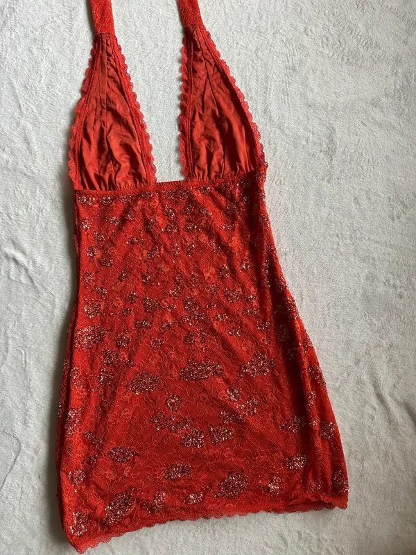 Outcast Clothing Shaelea Mini Dress Tangerine - Image 7