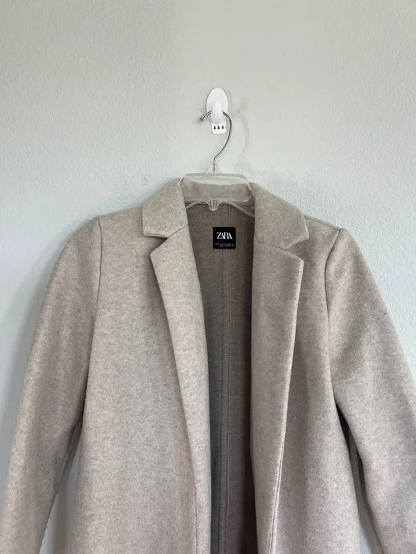 Zara Tan/Beige Coat Size Small   - Image 2