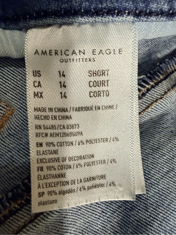 American Eagle curvy high rise jegging jeans size 14 short - Image 8