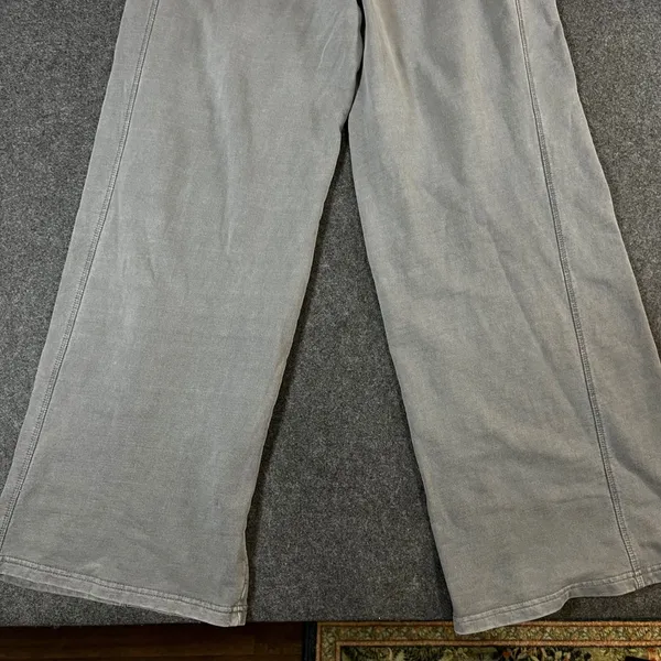 Lazy Sunday Women Grey Mineral Wash Wide Leg Pintuck Sweatpants Size M - Image 13