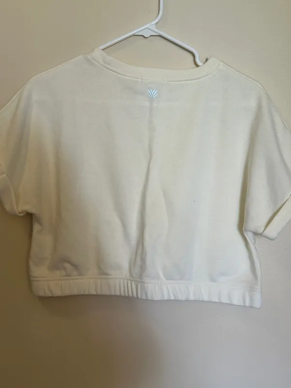 Forever 21 Women’s Cropped Top Size L Casual Fitted Short Sleeve Basic Tee - Image 5