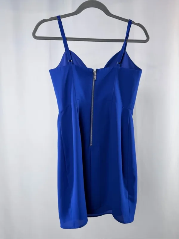 NBD x Naven Twins Mini Dress in Royal Blue size small - Image 4