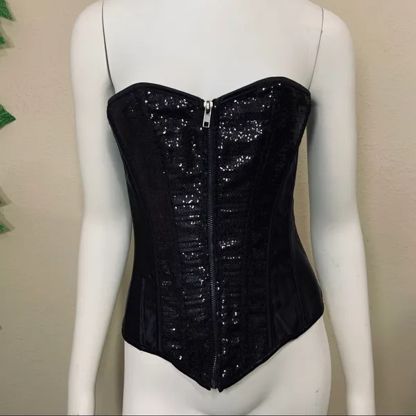Black Sequins Corset Party New Festival - Image 9