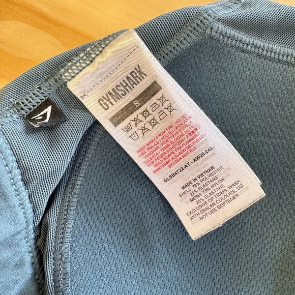 Gymshark Racerback Sports Bra Medium Support Teal Blue Mesh GLSB4722 Small - Image 6