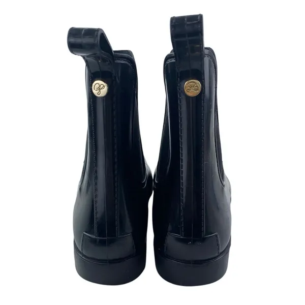 Sam Edelman Tinsley Women's Black Glossy Slip On Chelsea Ankle Rain Boots Size 9 - Image 3