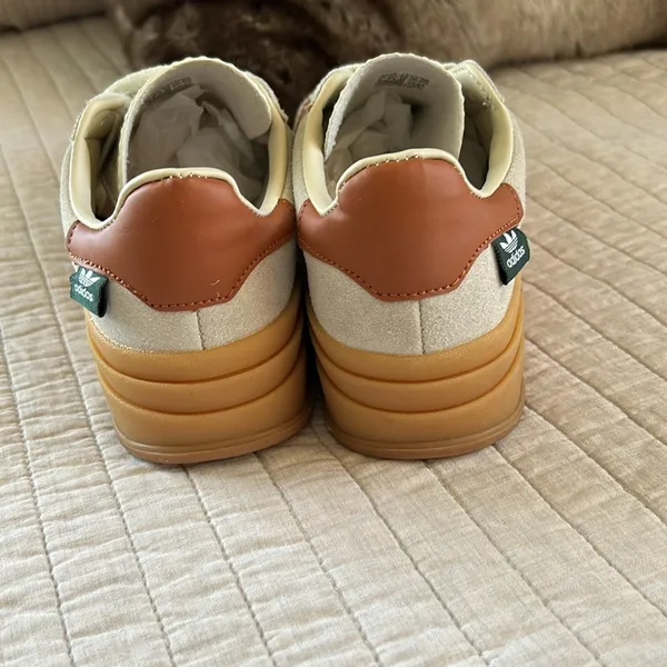 Adidas Gazelle Bold cream maple leaf 3stripe Womens rubber sole sneakers 7 - Image 5