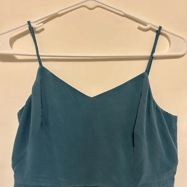 Madewell Silk Bordershine‎ Cami Dress in Teal Size 0 - Image 3