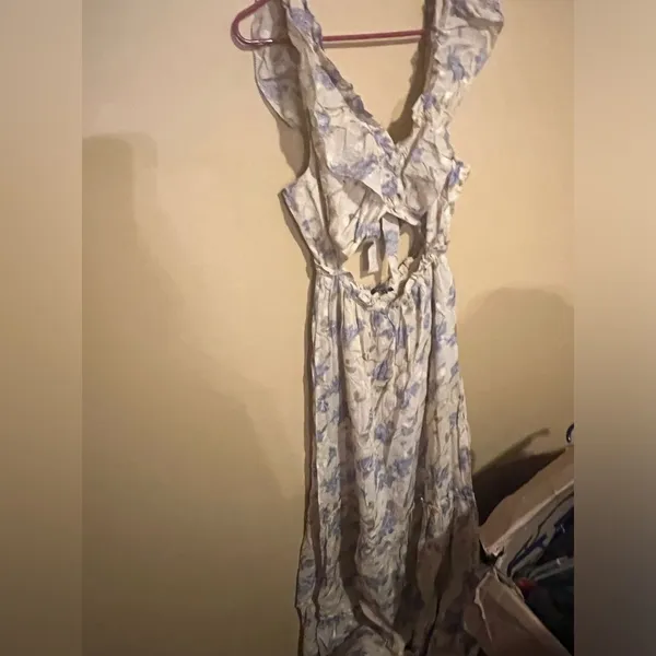 Anthropologie love Sam floral cut out dress small‎ - Image 2