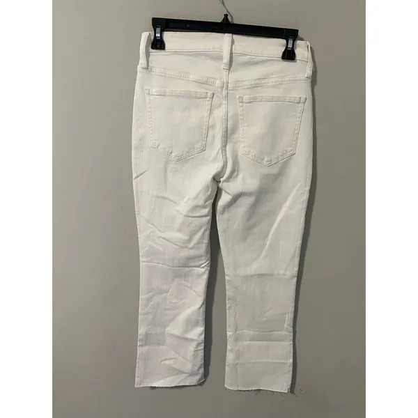 New J.Crew 9" Demi Bootcut White Denim Jeans Size 27 - Image 3