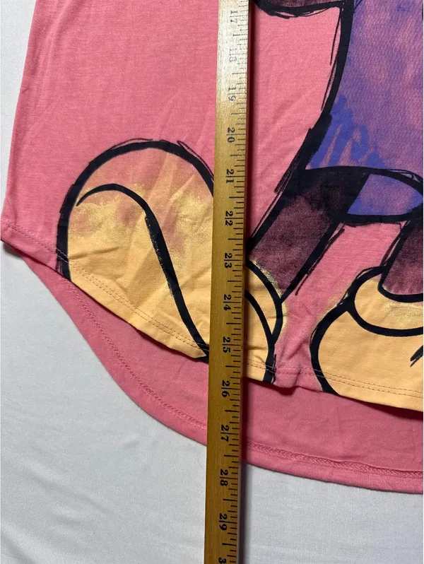 Disney Mickey Mouse Blush Pink XL T-Shirt with Big Retro Vib - Image 2