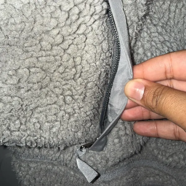 Patagonia Womens Retro X‎ Deep Pile Sherpa Zip Up Jacket Gray Large J - Image 4