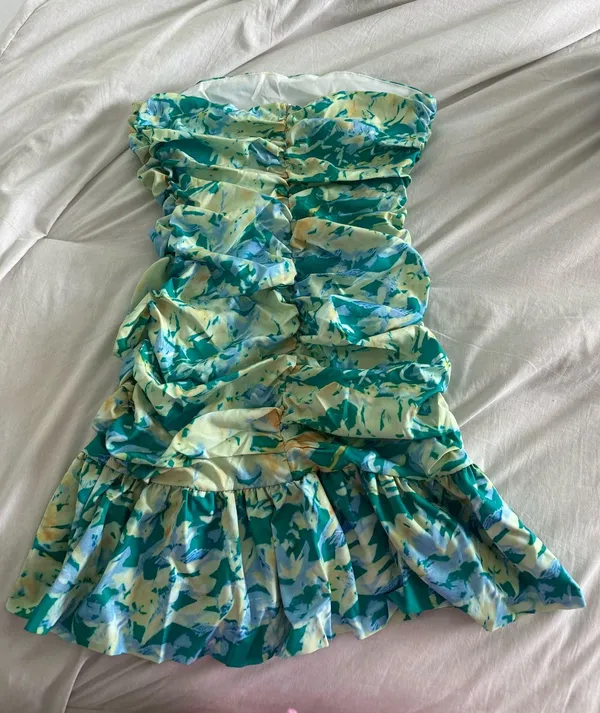 floral mini dress Green - Image 2