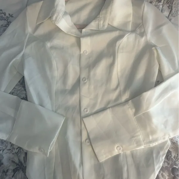 SHEIN White Button Down Shirt - Image 2
