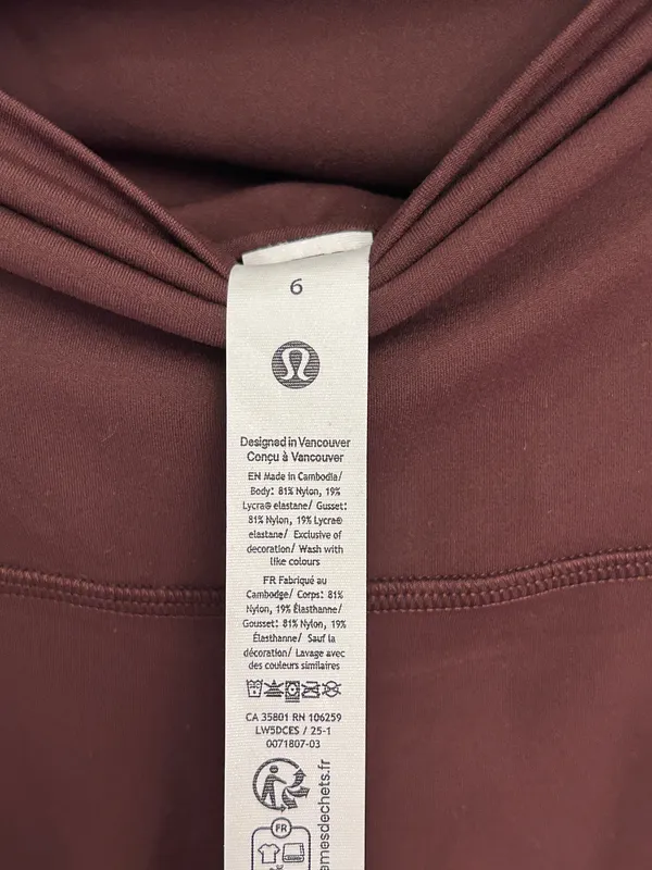 Lululemon Align High Rise leggings with pockets 25” size 6 Lava Cake NWT - Image 5
