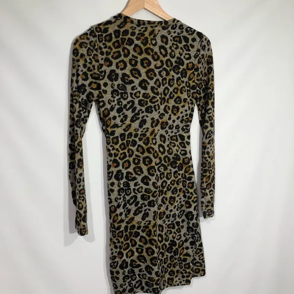 Francesca's June & Ivy Tammy Ruched Leopard Luxe Mini Dress Medium Night‎ Out - Image 10