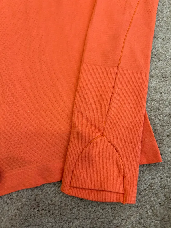 Lululemon Orange Swiftly Tech Long Sleeve Race Length Size 4 - Image 5