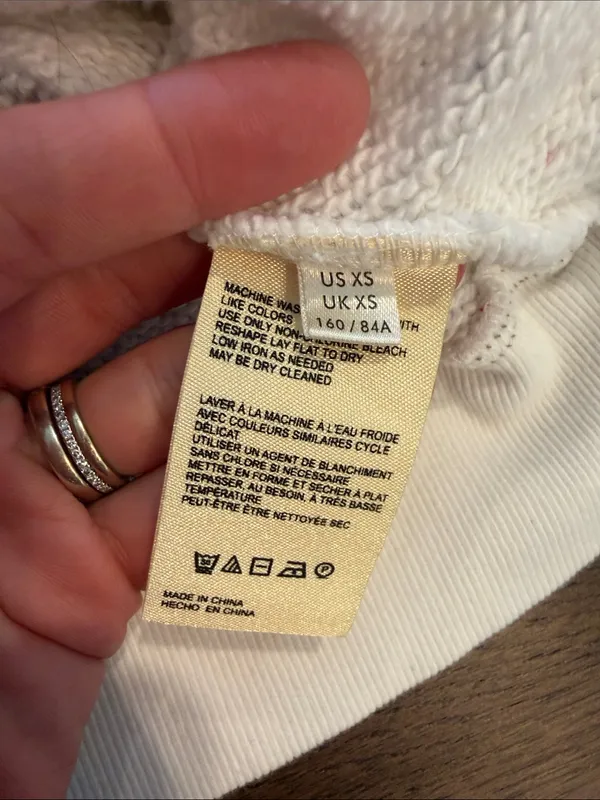 Pilcro Slouchy Off The Shoulder Sweatshirt in Ivory Size XS - C59-005 - Image 7