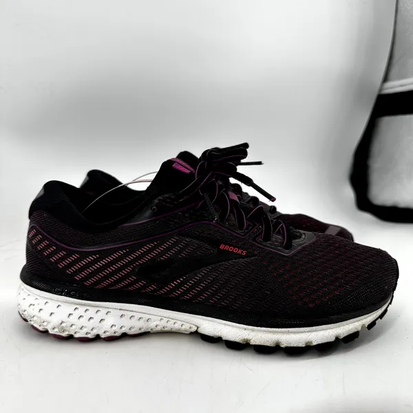 Brooks Ghost 12 Running Shoes Sneakers Road Dna Loft BioMoGo Black Purple 9 - Image 3