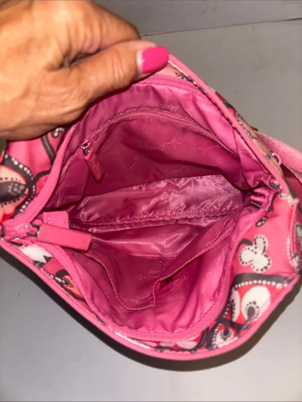 Vera Bradley Lighten Up Slim Crossbody Bag In Retired Blush Pink Floral Design - Image 8