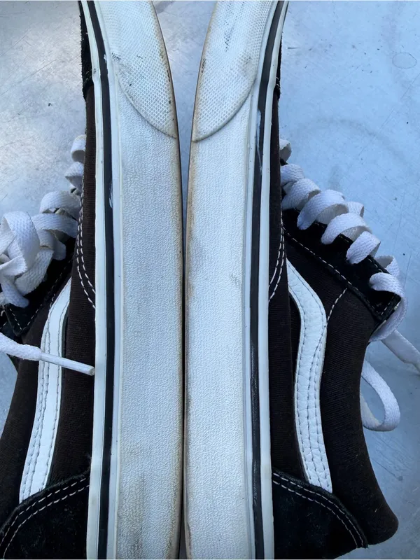 Vans Black and White Low-Top Skate Sneakers - Image 6