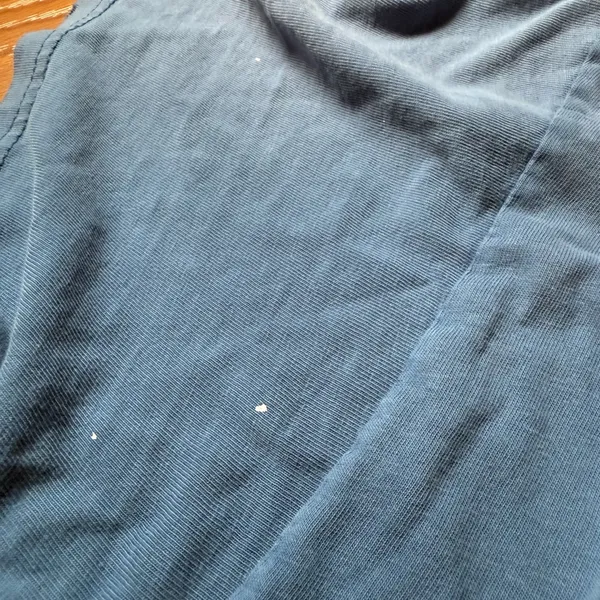 Dirty Bleach Gucci Patch Distress Oversized Shirt Blue Size XL - Image 6