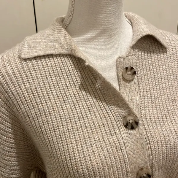 Jessica Simpson Taupe cardigan sweater size S - Image 2