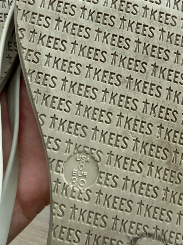 TKEES Riley Vegan Sandal Grey Size 8 - Image 2