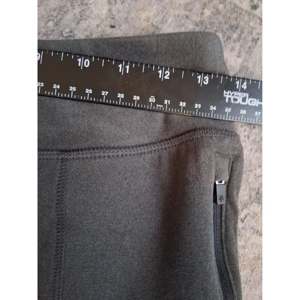Soybu Charcoal Gray Fleece Lined Athleisure Leggings Zipper Pockets Soft Size M - Image 8