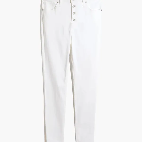 NWT Madewell 9" Mid-Rise Skinny Jeans white SZ-28 - Image 3