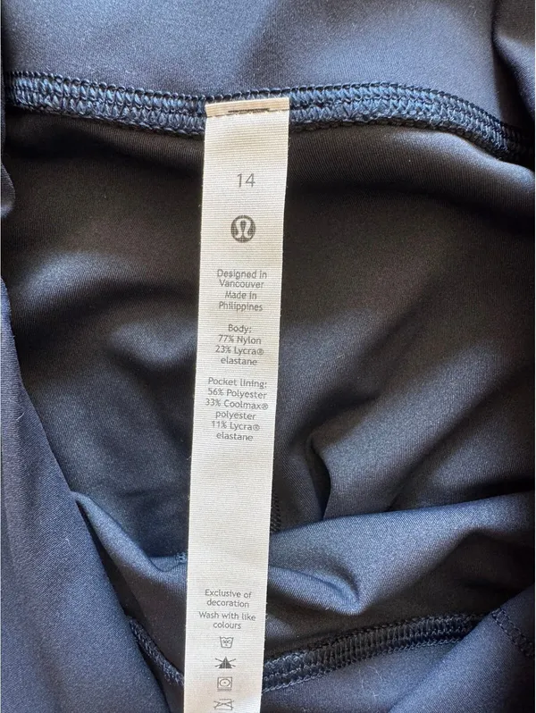 Lululemon Wunder Train High Rise 25” True Navy Size 14 NWT - Image 6